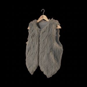 Ella Moss Rich Brown Faux Fur Vest Layering Mob Wife